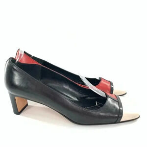 Kate Spade heels size 8 multicolored Italian leather cap toe vintage Y2K